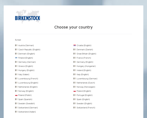birkenstock.com screenshot