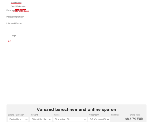 dhl.de besuchen