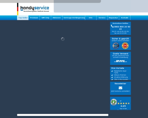 handyshop.de screenshot