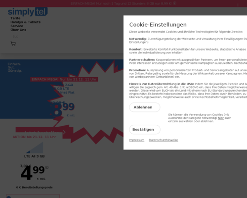 simplytel.de screenshot