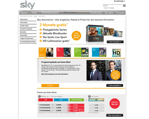 sky.de besuchen