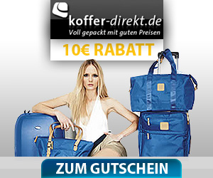 utschein des Monats - 10€ Rabatt bei Koffer Direkt